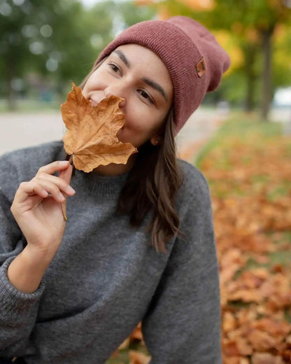 Classic Cuffed Beanie, Rusty Burgundy