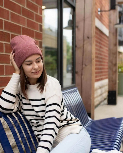 Classic Cuffed Beanie, Rusty Burgundy