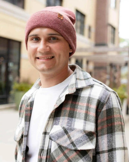 Classic Cuffed Beanie, Rusty Burgundy