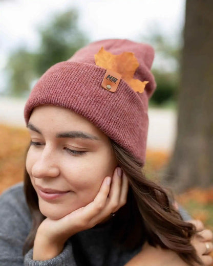 Classic Cuffed Beanie, Rusty Burgundy