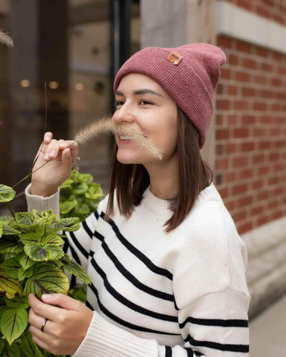 Classic Cuffed Beanie, Rusty Burgundy
