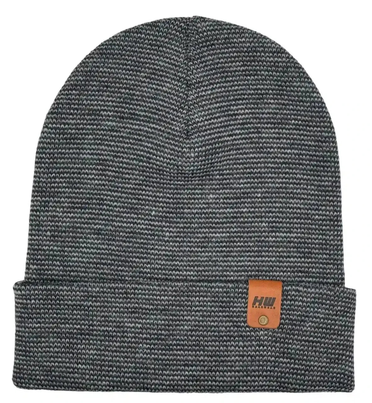 Classic Fusion Cuffed Beanie, Gray and Denim Blue