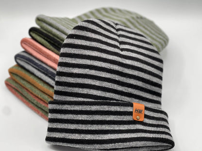 Classic RoRo Cuffed Beanie, Black and Gray