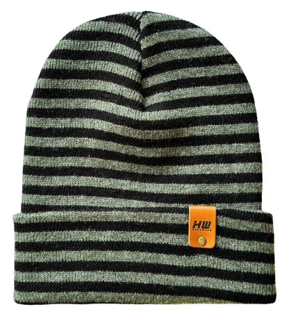 Classic RoRo Cuffed Beanie, Black and Green