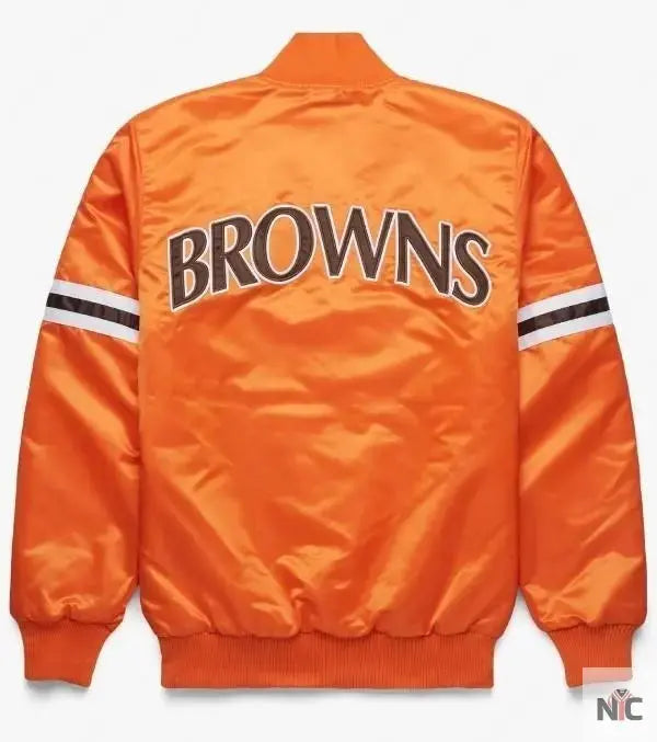 Cleveland Brown Starter Gridson Satin Jacket