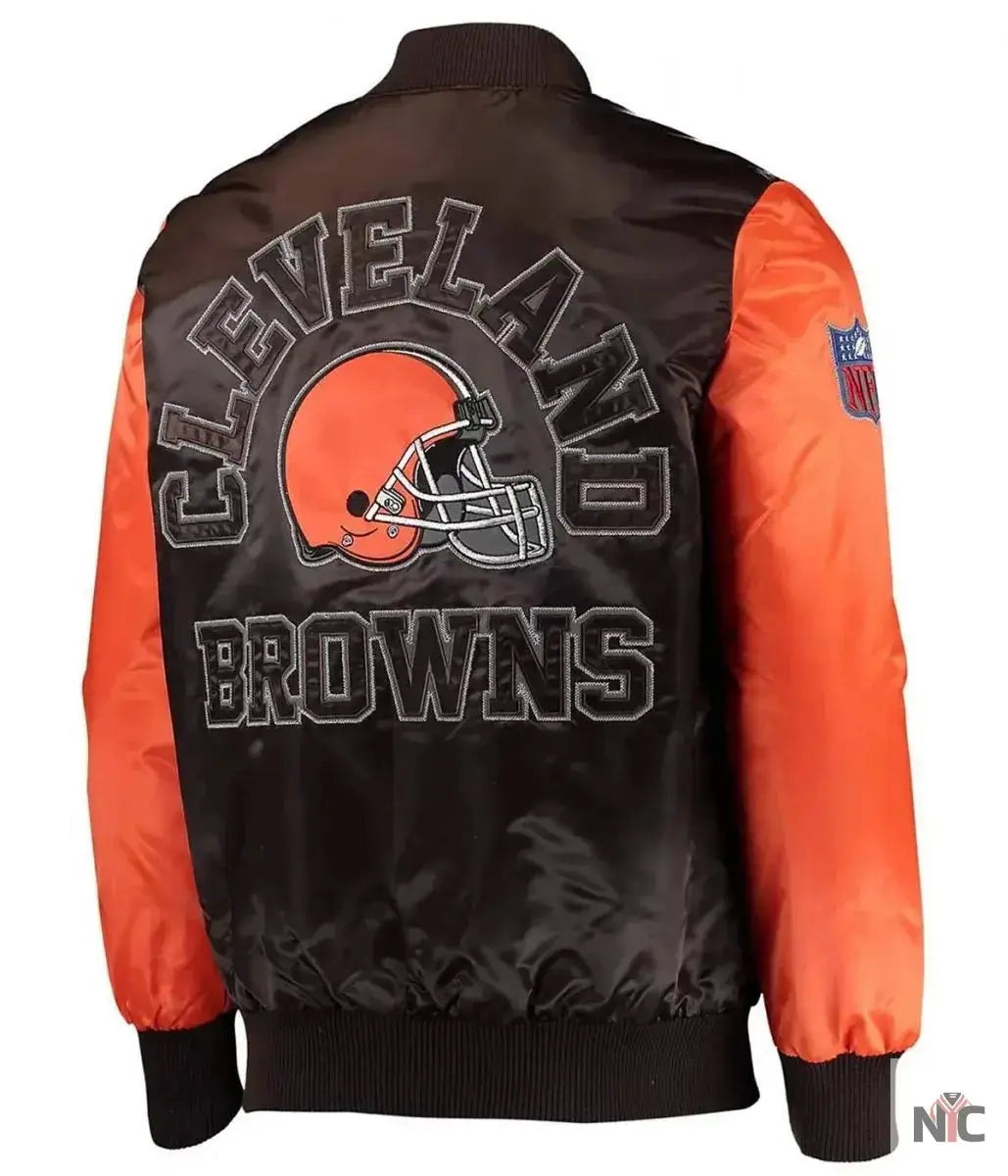 Cleveland Browns Locker Room Throwback Satin Jacket