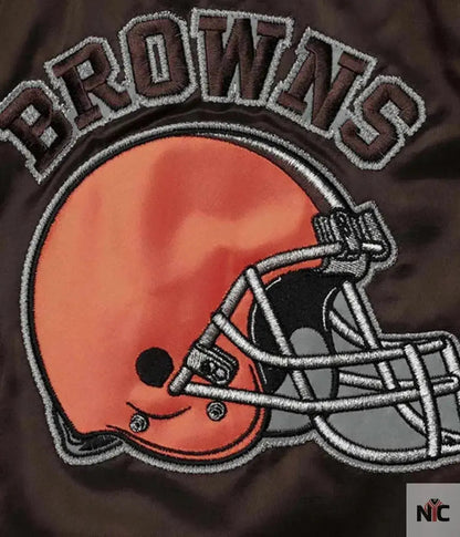 Cleveland Browns Locker Room Throwback Satin Jacket