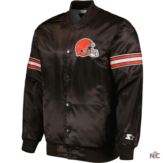 Cleveland Browns Starter The Pick and Roll Satin Jacket