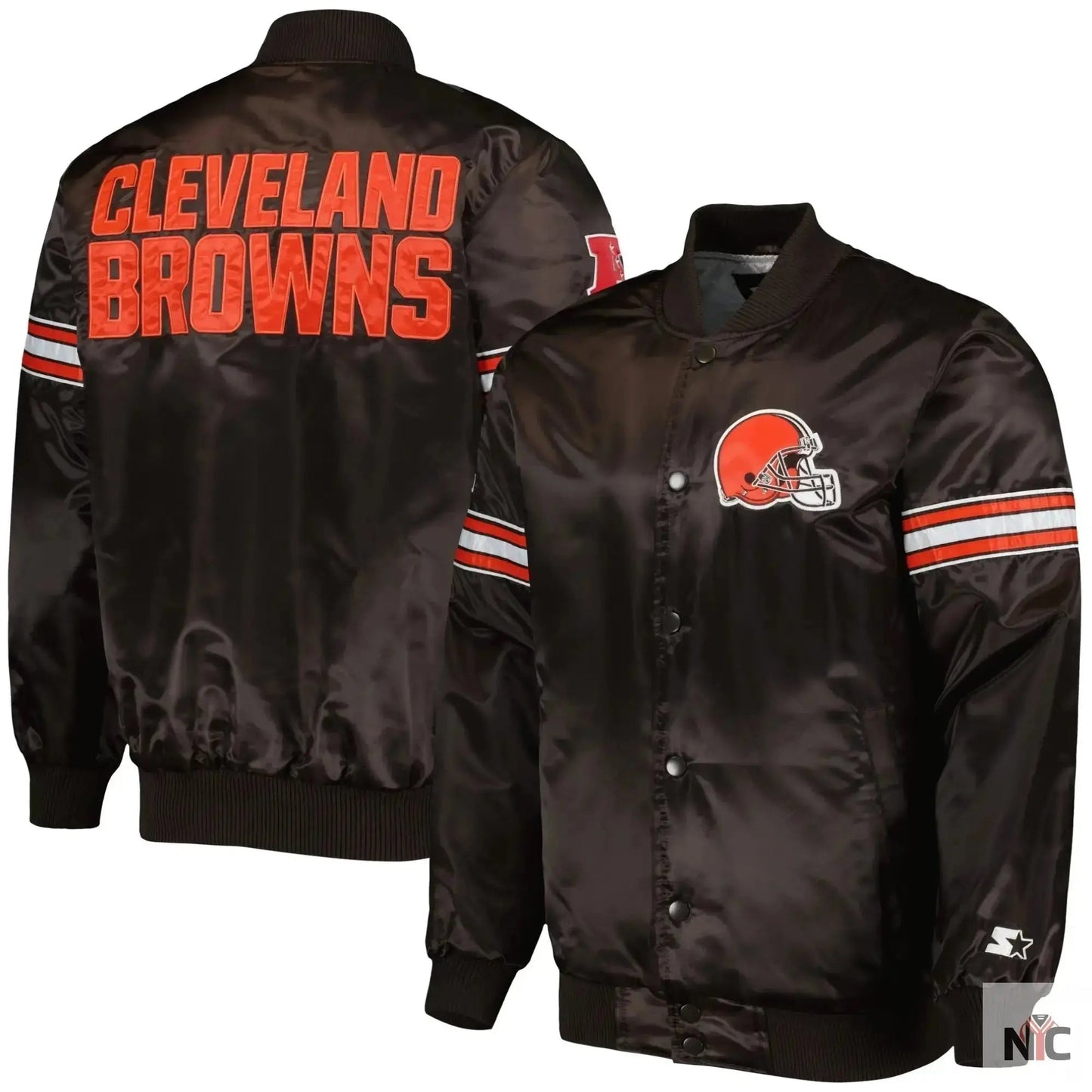 Cleveland Browns Starter The Pick and Roll Satin Jacket