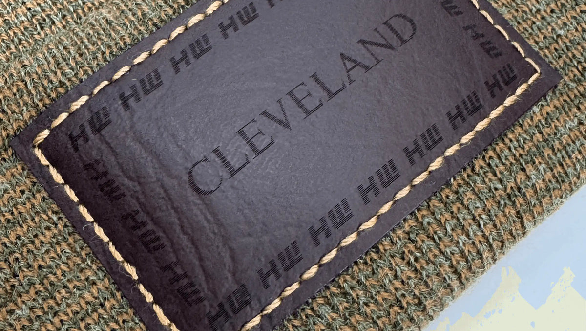 Cleveland, H Stitch Cuffed Beanie,  Brown and Green Fusion