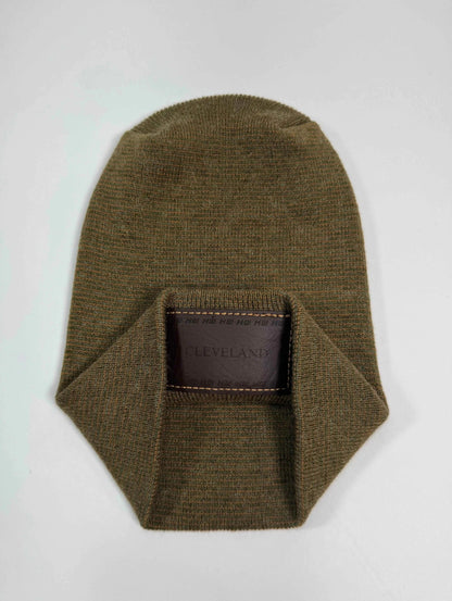 Cleveland, H Stitch Cuffed Beanie,  Brown and Green Fusion