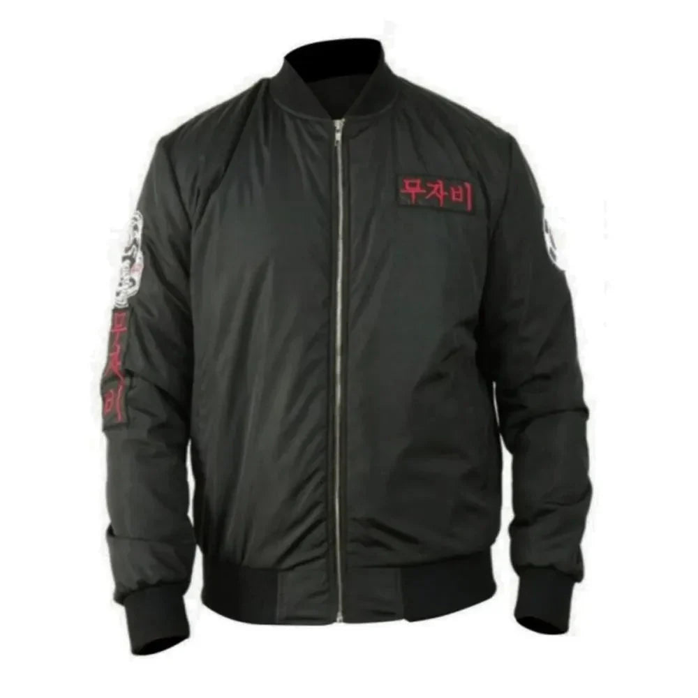 Cobra Kai John Kreese Black Bomber Jacket