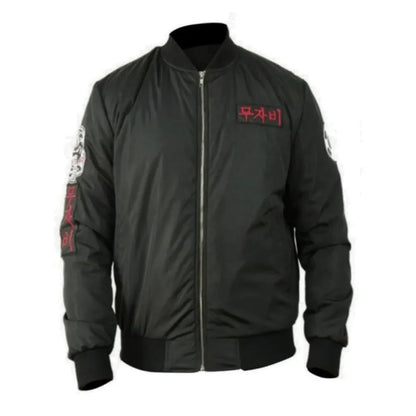 Cobra Kai John Kreese Black Bomber Jacket