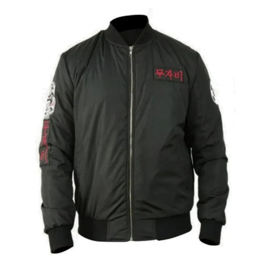 Cobra Kai John Kreese Black Bomber Jacket
