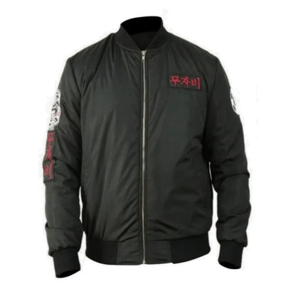 Cobra Kai John Kreese Black Bomber Jacket