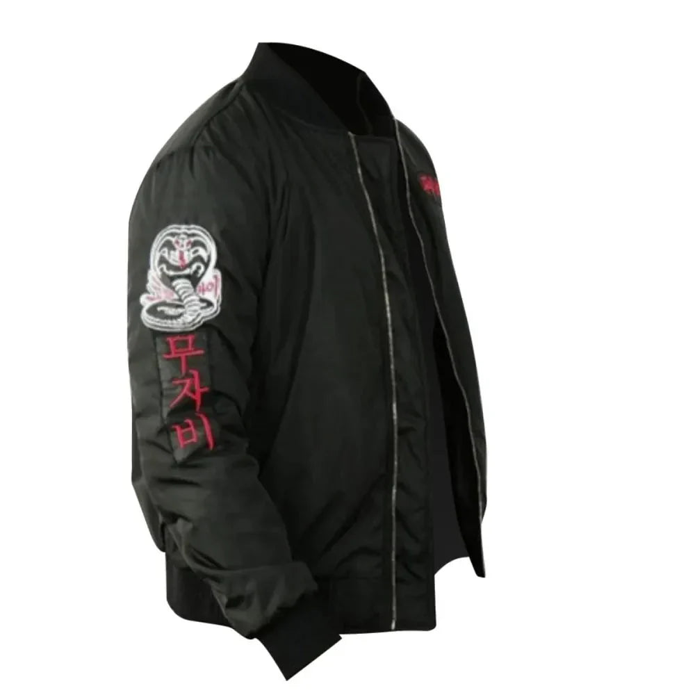 Cobra Kai John Kreese Black Bomber Jacket