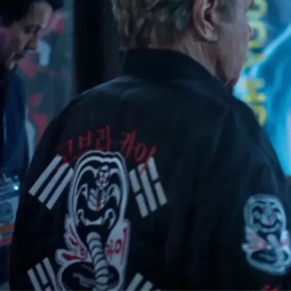 Cobra Kai John Kreese Black Bomber Jacket