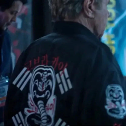 Cobra Kai John Kreese Black Bomber Jacket