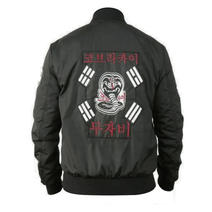 Cobra Kai John Kreese Black Bomber Jacket