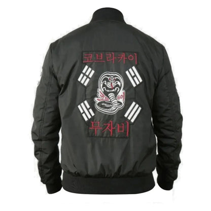 Cobra Kai John Kreese Black Bomber Jacket