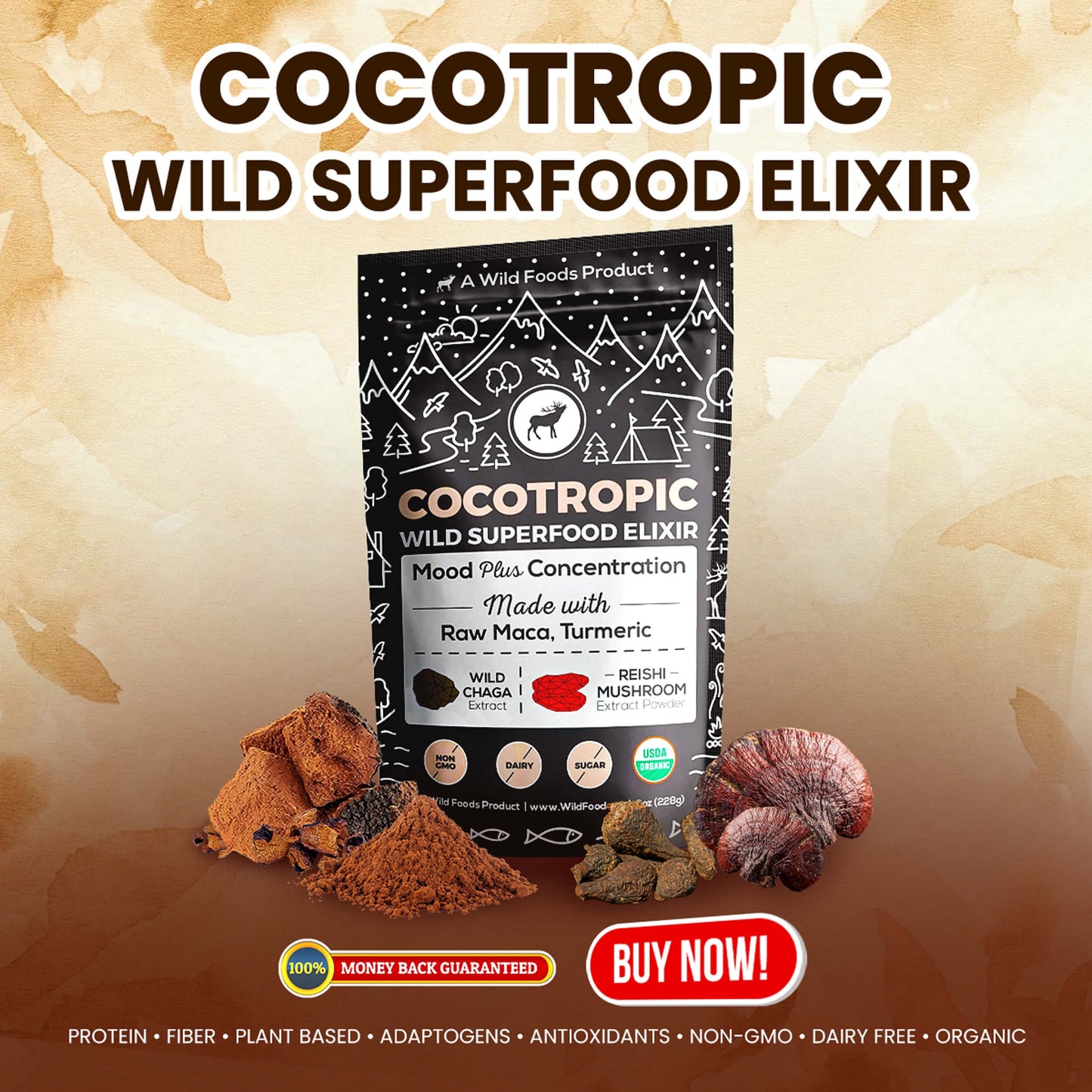 Wholesale case of 12 - CocoTropic Superfood Mix - 100% Organic