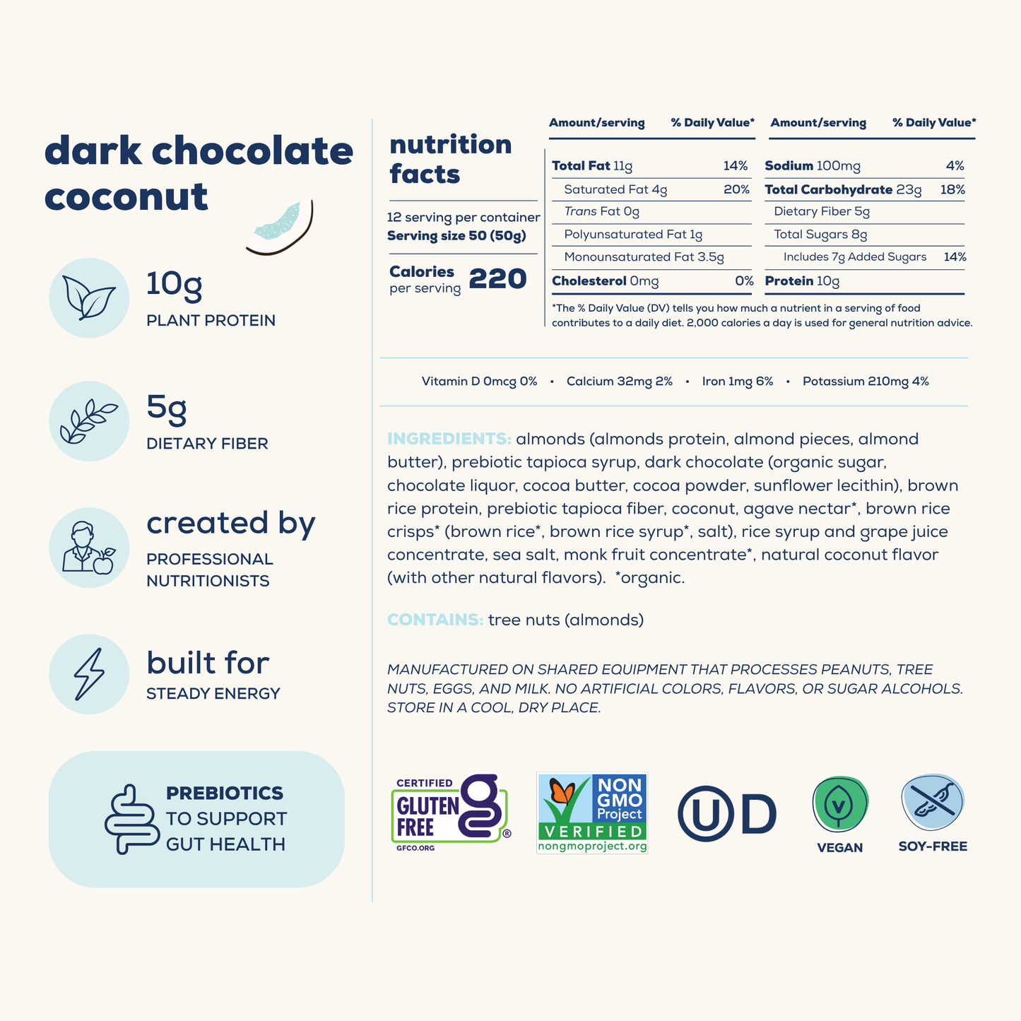 dark chocolate coconut energy bars
