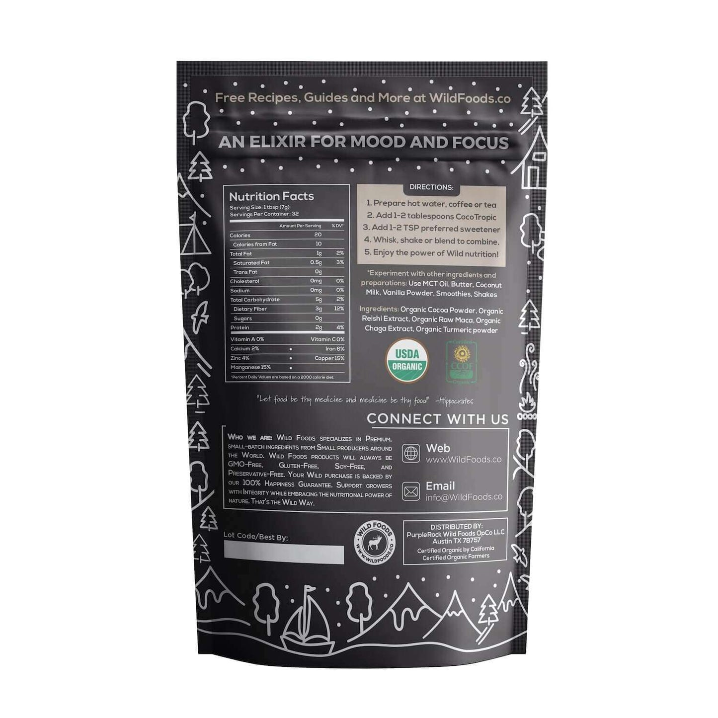 Wholesale case of 12 - CocoTropic Superfood Mix - 100% Organic