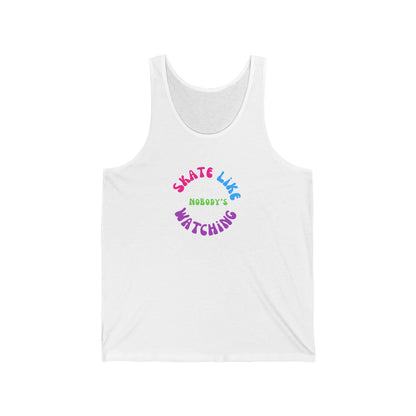 Colorful Skate Like Nobody's Watching Unisex Tank