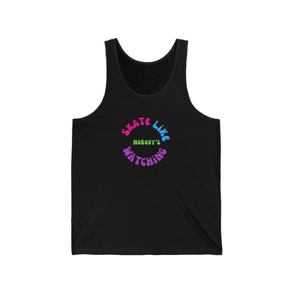 Colorful Skate Like Nobody's Watching Unisex Tank