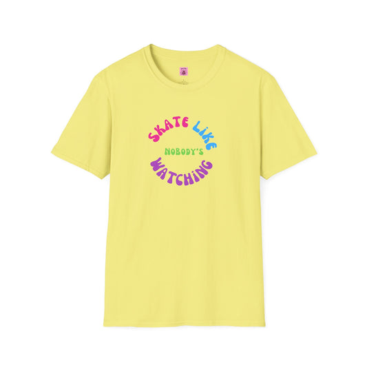 Colorful Skate Like Nobody's Watching Unisex Tee