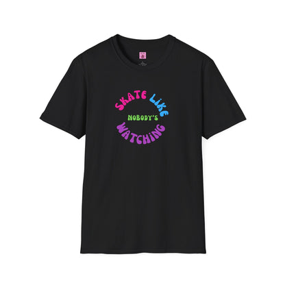 Colorful Skate Like Nobody's Watching Unisex Tee