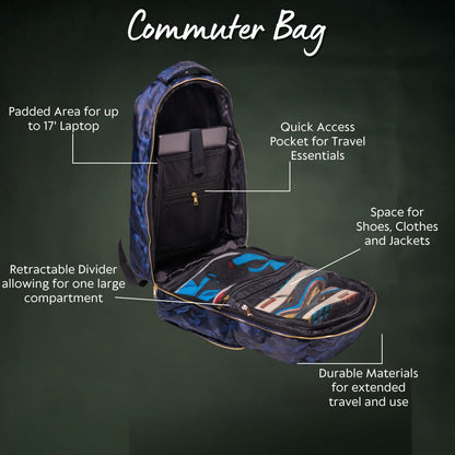 Black Leather Commuter Bag