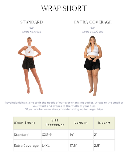 Wrap Short - Viscose Satin