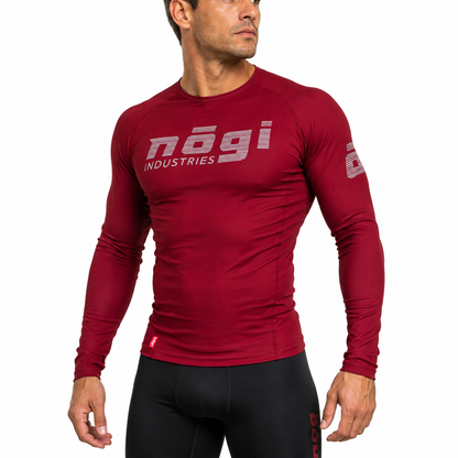 Core Long Sleeve Rash Guard - MERLOT RED
