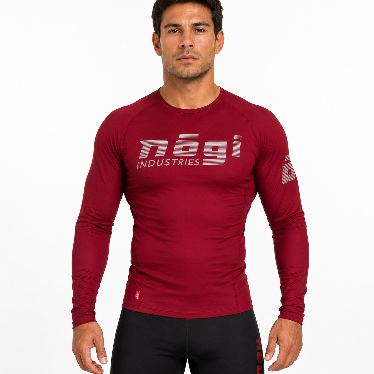 Core Long Sleeve Rash Guard - MERLOT RED