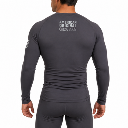 Core Long Sleeve Rash Guard - NEW JERSEY GRAY
