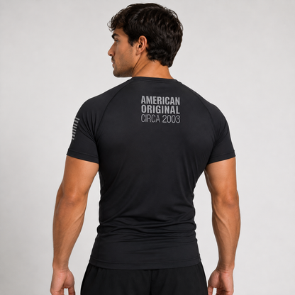 Core Short Sleeve Rash Guard - BLACK