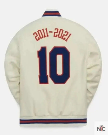Cream Vintage NBA New York Knicks Varsity Jacket