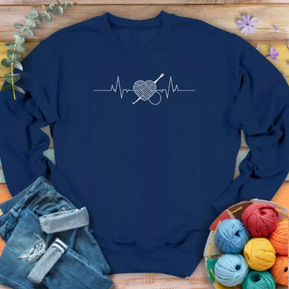Crochet Heartbeat Sweatshirt