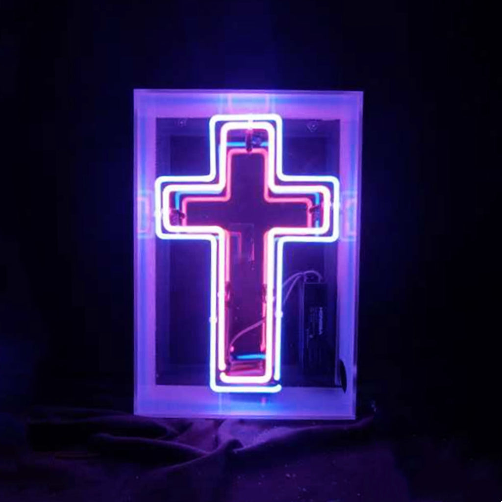Cross Acrylic Box Neon Signs