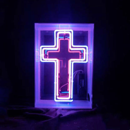 Cross Acrylic Box Neon Signs