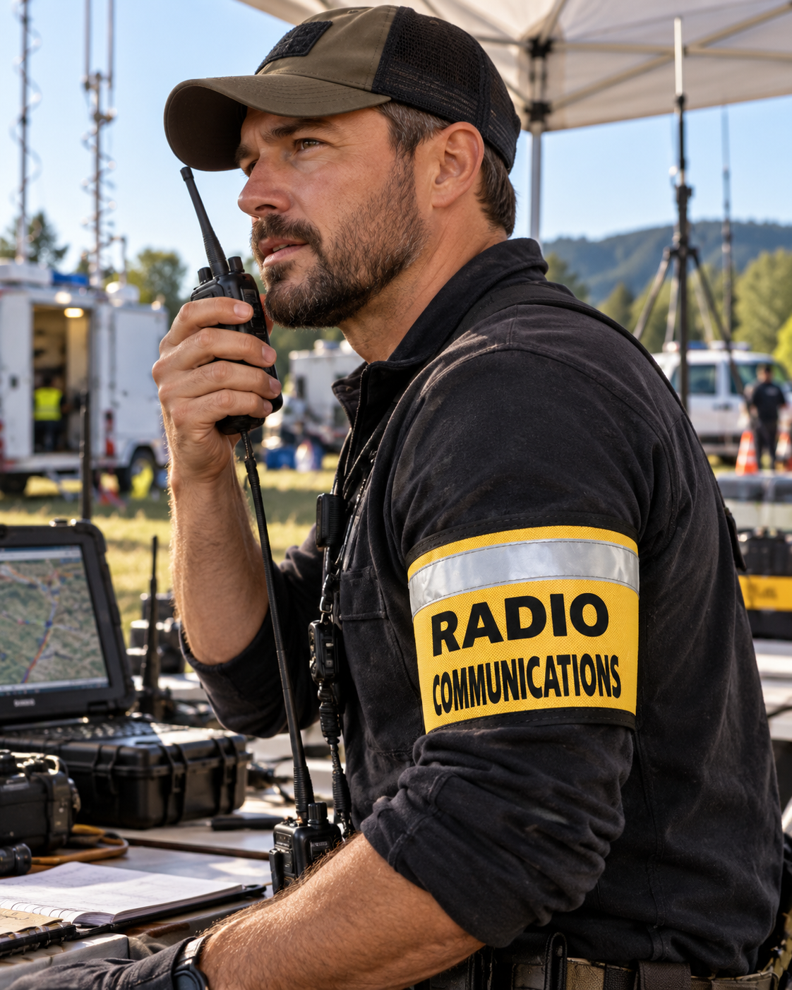 Custom Adjustable RADIO COMMUNICATIONS Armband