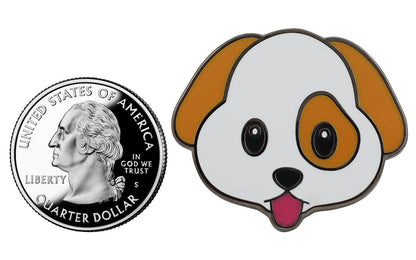 Cute Puppy Emoji – Enamel Dog Pin for your Life