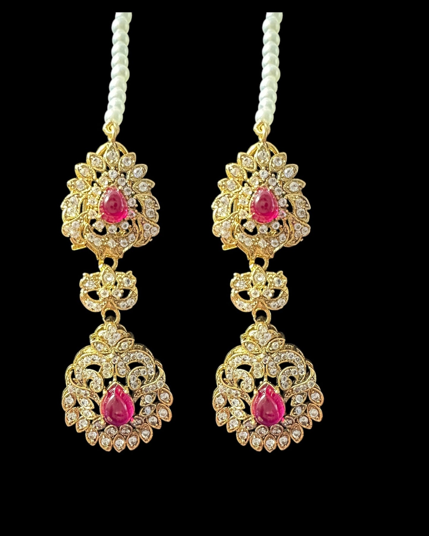 BR490 MEHTAB bridal set in ruby ( READY TO SHIP )