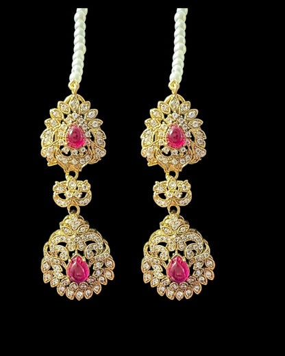 BR490 MEHTAB bridal set in ruby ( READY TO SHIP )