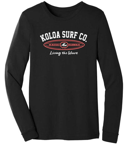 Koloa Living The Wave Surfboard Women's Long Sleeve T-Shirt