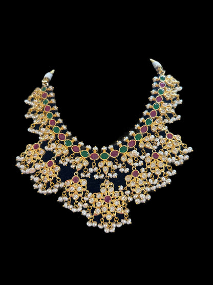 DNS58 fresh water pearl necklace with earrings ( READY TO SHIP )