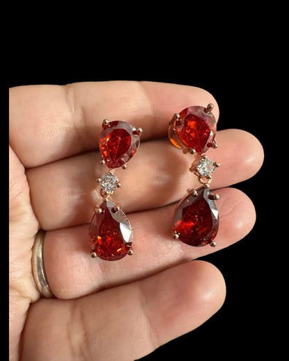 DER789 Cz tear drop earrings ( READY TO SHIP )
