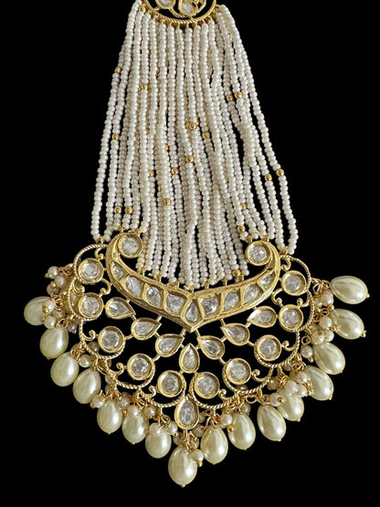 DJHR88 Gold plated high quality Polki jhoomar  ( READY TO SHIP )