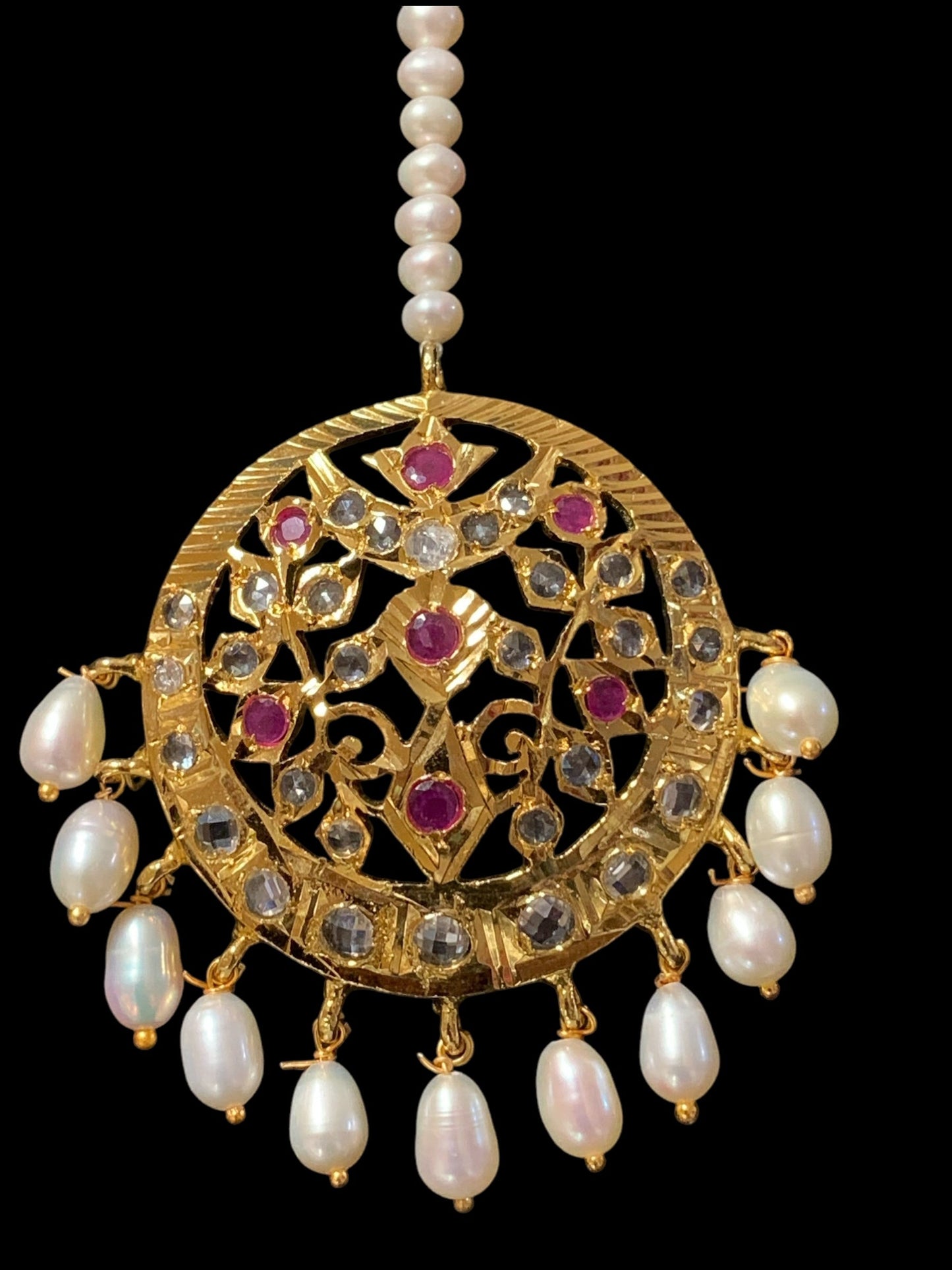 DJTK349 Avni tika in rubies ( READY TO SHIP )
